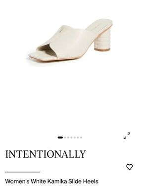 Women's White Kamika Slide Heels